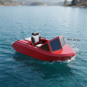 Moto Acuática Personal de Gasolina de 2 Tiempos Roja de Alta Calificación y Bajo MOQ, Mini Lancha Rápida con Ventanas en la Cabina - Product Image 2