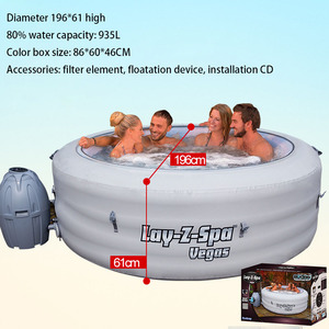 Đôi Bồn tắm bơm hơi spa tắm nhiệt độ không đổi sưởi ấm sóng hồ bơi bơm hơi bồn tắm người lớn - Product Image 3