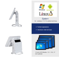 15 pouces écran tactile pos caisse enregistreuse pour restaurant point de vente pos système restaurant windows/android pos terminal