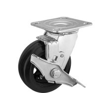 Roue pivotante robuste en caoutchouc de 4, 5, 6, 8 pouces avec plaque supérieure pour chariot industriel