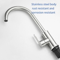 Mélangeur de cuisine Robinet de santé Robinet de cuisine électrolytique Robinet chaud et froid Évier Rotatif Simple Robinet de cuisine froid