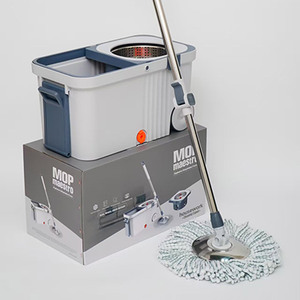 Spin <b>Mop</b> Bucket With Metal Basket And Foot Pedal Light Gray Blue Rectangular For Living Room <b>Microfiber</b> <b>Mop</b> Accessory - Product Image 2