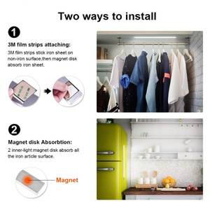 Aluminum LED Panel Super Thin Bright Rechargeable Wireless Motion <b>Sensor</b> Closet 39 LED Under Cabinet <b>Light</b> - Product Image 6