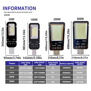 <strong>Solar</strong> Street <strong>Light</strong> Maker IP65 Outdoor Waterproof 50W-300W ROHS Certified Warm White LED <strong>Garden</strong> &amp; Road Lighting - Product Image 3