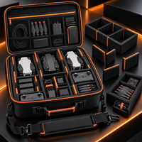 Étui de rangement pour drone en EVA grande capacité avec intérieur personnalisable, séparateur amovible, poignée de transport portable pour équipement