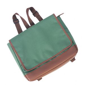 Custom Vintage <b>Canvas</b> Laptop <b>Backpack</b> Durable Zipper Closure Stylish Rucksack 20-39L Capacity Physiological Curve Back - Product Image 4