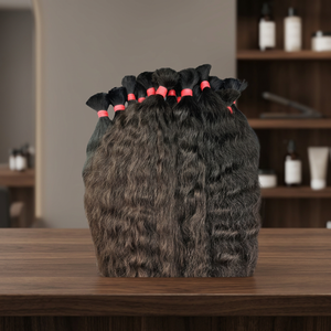 Extensiones de Cabello Humano Remy Indio 100% Natural VGP 100g, Trama de Cabello Virgen sin Procesar, Cabello a Granel para Trenzas, Cutícula Alineada, Ondulado Profundo - Product Image 3