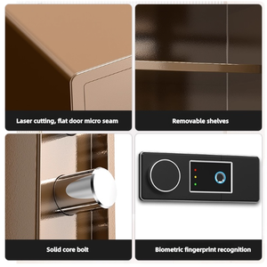 H40cm aleación de acero electrónico biométrico Reconocimiento de huellas dactilares ignífugo antirrobo caja de efectivo caja fuerte para recepción de Hotel - Product Image 6