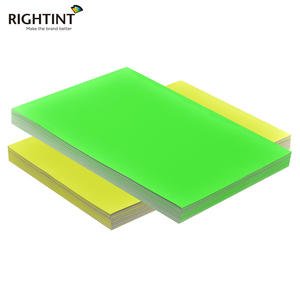 Fabricant en gros de papier autocollant <span class=keywords><strong>fluorescent</strong></span> auto-adhésif au format A4 en vinyle durable pour l'école, le bureau et les étudiants papier de copie couleur - Product Image 1