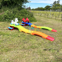 Rampe de dessous de verre pour tout-petits d'arrière-cour et roues en cliquant Descente Thrill Kids Ride on Toy up and Down Roller Coaster