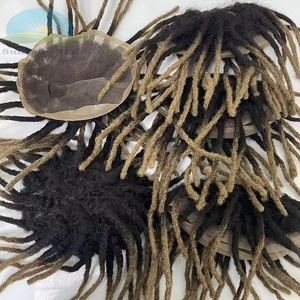 Yonna — système de cheveux dreadlocks pour hommes, chaussures afro crépues bouclées, complètes, faites à la main, ombrées 1b/27, 100% - Product Image 3