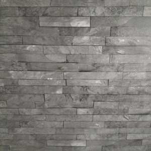 Dark Grey Stone <strong>Brick</strong> Matt PVC Wall Panel 1000x10mm Board <strong>Sheet</strong> for Shower Bathroom Decor - Product Image 1