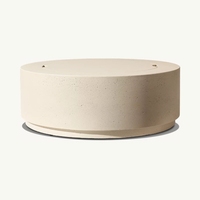 Table de foyer extérieure moderne en béton de taille personnalisée, vente chaude de l'usine, OEM ODM, chauffage de patio, feu de joie de jardin