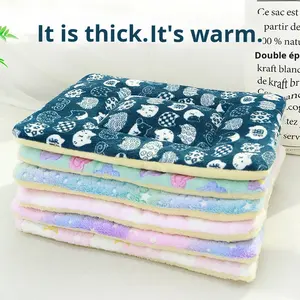 سجادة سميكة مزدوجة الوجهين للكلاب ، سجادة قطنية دافئة صديقة للجانب ونمط صلب ، غسول يدوي ، نوم عميق - Product Image 5