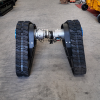Châssis compact à chenilles triangulaires avec caoutchoucs antidérapants pour la modification de machines agricoles