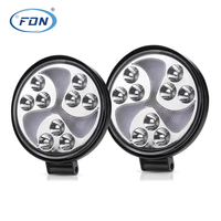 Autres accessoires automobiles, phare de travail LED rond à double couleur clignotant de 4 pouces 27W à large champ de vision pour camion tout-terrain, Luz De Trabajo Led 4 pouces