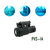 Monoculaire de vision nocturne PVS-14 OEM ODM à phosphore blanc FOM1200, champ de vision de 50 degrés, auto-atténuation, étanche, grossissement 1x