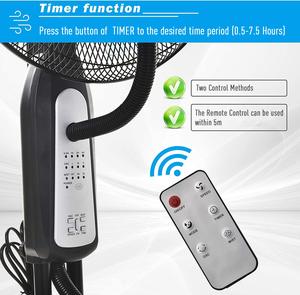 Quạt Phun Sương Nước Đứng Sử Dụng Trong Nhà Ngoài Trời 16Inch 123Cm Với Bể Nước 2.8L - Product Image 5