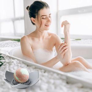 Lotus Vorm Siliconen Badkamer Zeepbakje Flexibele Zelfdrainage Zeephouder Voor Badkamer Douche - Product Image 3