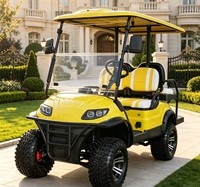 Buggy tout-terrain A617.2+2G, sièges arrière pour l'observation, idéal pour les terrains de golf et les chemins boueux.