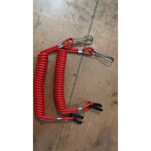 Cuerda de seguridad para apagado de motor fueraborda Suzuki, en espiral roja con clip para control del motor de barco - Product Image 3