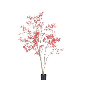 Arbre d'érable rouge artificiel Dream Castle 200 cm+, décoration intérieure et extérieure, plante en plastique PU et soie - Product Image 5