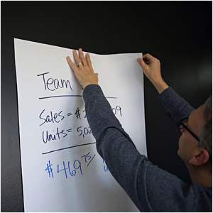 Bloc-notes autocollants universels 35603, 25 x 30 cm, blancs, 30 feuilles non lignées (lot de 2 blocs) pour la peinture - Product Image 6