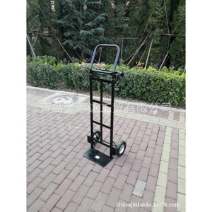 Carretilla Plegable de Cuatro Ruedas de Acero Desmontable, Carro de Carga Industrial con Recubrimiento de Polvo Negro - Product Image 2