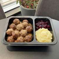 Barquette alimentaire en CPET thermoformée multi-compartiments pour vente en gros, conteneur de repas en plastique sous vide