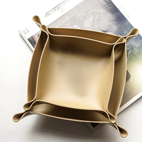 Plateau à dés en cuir pour bureau/maison, plateaux de rangement, cadeaux, bijoux, clés, organisateur de bureau, porte-accessoires, porte-cosmétiques, cadeaux de festival