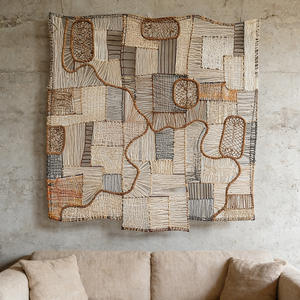 Suspension murale tissée texturée personnalisable OEM ODM pour cafés et bistros Wabi-Sabi - Product Image 5