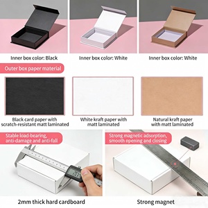 Caja de Regalo Magnética de Lujo Personalizada con Interior de Satén Negro, Caja Premium para <span class=keywords><strong>Bombones</strong></span> de Boda con Satén en el Interior - Product Image 3