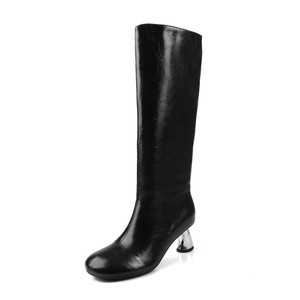 Nuevas Botas de Tacón Alto con Hebilla y Punta Redonda, Estilo Coreano Retro, de Color Sólido, a la Moda, Impermeables, Antideslizantes, Simples y Versátiles - Product Image 1