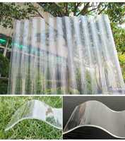 Échantillon Gratuit - Plaque Ondulée en Polycarbonate Anti-UV pour Serre Extérieure