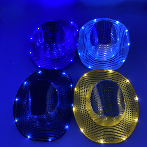 Thời trang phát sáng cao bồi hat Dance Nguồn cung cấp bên sáng Led cao bồi Cowgirl hat nhấp nháy <span class=keywords><strong>cap</strong></span> đối với Carnival Đảng trang trí nội thất - Product Image 2