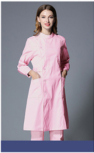 Bata blanca personalizada para médico y enfermera, logo <span class=keywords><strong>bordado</strong></span> gratis, 2021 - Product Image 5