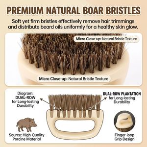 <span class=keywords><strong>Cepillo</strong></span> profesional para barba con asa <span class=keywords><strong>de</strong></span> sujeción, cerdas naturales <span class=keywords><strong>de</strong></span> jabalí, <span class=keywords><strong>cepillo</strong></span> <span class=keywords><strong>de</strong></span> limpieza para barbería, <span class=keywords><strong>cepillo</strong></span> para el cuello, herramienta para el cuidado del vello facial - Product Image 3