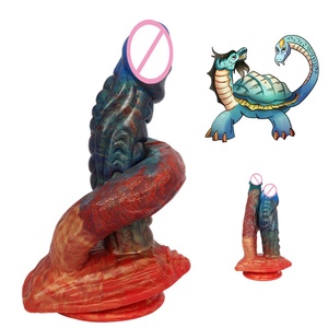FAAK Drop Shipping Cheap Hotsale Dragon Model Double Head <b>Dildo</b> Sex Toy With Strong Suction Cup <b>Dildo</b> - Product Image 1