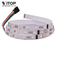 Dmx512rgb 5050 24v IP20 Ip65 Étanche Extérieur Magique Pleine Couleur Rgb Led Strip Sign Flex Led Strip Lights Dmx Signal