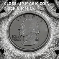 Pièce de monnaie classique en métal personnalisable, accessoire de tour de magie pour les tours de magie avec dollar commémoratif, facile à réaliser, unisexe LZF