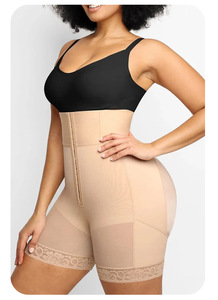 Pantaloncini Modellanti Plus Size da Donna a Vita Alta Fajas Colombianas con Gancio e Cerniera, Controllo <span class=keywords><strong>Pancia</strong></span>, Sollevamento Glutei, Bordo in Pizzo, Body Shaper - Product Image 5