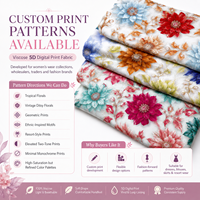Tissu en rayonne filée légère, respirante et douce, imprimé numériquement à motifs floraux, en viscose tissée, pour vêtements d'été, vente en gros