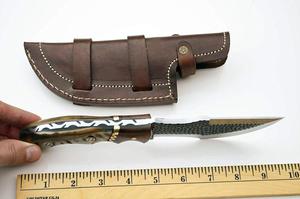 Cuchillo de caza de acero martillado, cuchillo de supervivencia - Product Image 3