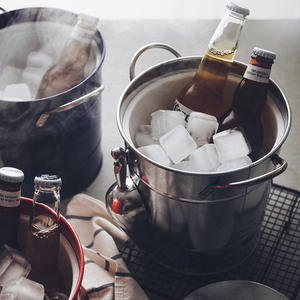 Seau à glace en acier inoxydable à double paroi DD1647 pour la vente en gros, avec couvercle et pince, idéal pour le champagne et la bière, garde au froid - Product Image 6