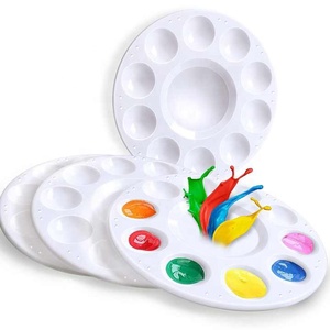<span class=keywords><strong>Palette</strong></span> de plateau de support de peinture en plastique rond blanc d'<span class=keywords><strong>artiste</strong></span> de haute qualité pour la peinture - Product Image 5