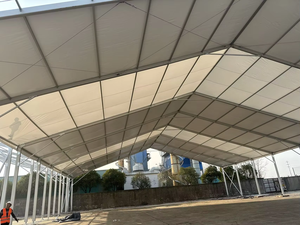 Tentes de réception WT Brand à armature droite pour salons professionnels et mariages - Tailles 15x40m, 30x40m, Logo personnalisé, Grande tente en PVC/ABS/verre - Product Image 4