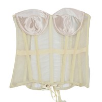 Haute qualité femmes sur buste Corset haut respirant minceur Latex Bustier Sexy mince non tissé tissage contrôle de la lumière niveau