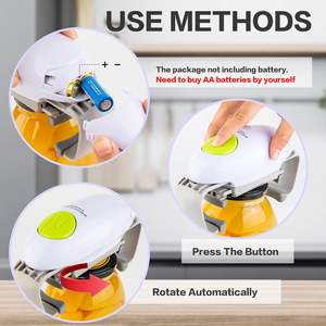 One Touch Automatic Jar <b>Opener</b> Bottle Tin <b>Opener</b> Canned <b>Electric</b> Hands Free Operation Kitchen Gadgets <b>Can</b> <b>Opener</b> - Product Image 2