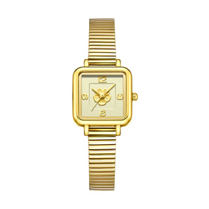 Montre pour femme en quartz, étanche, avec bracelet en bambou, style rétro français, carrée, exquise et très tendance. - Product Image 6