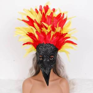 หน้ากากกันลม<span class=keywords><strong>แบบ</strong></span>ขนนก นุ่มสบาย ดีไซน์เสริมบริเวณจมูก ป้องกันการพันกัน สำหรับผู้ใหญ่ ใช้ได้ทั้งชายและหญิง เหมาะสำหรับคอสเพลย์ งานแต่งงาน ฮาโลวีน งานคาร์นิวัล - Product Image 4